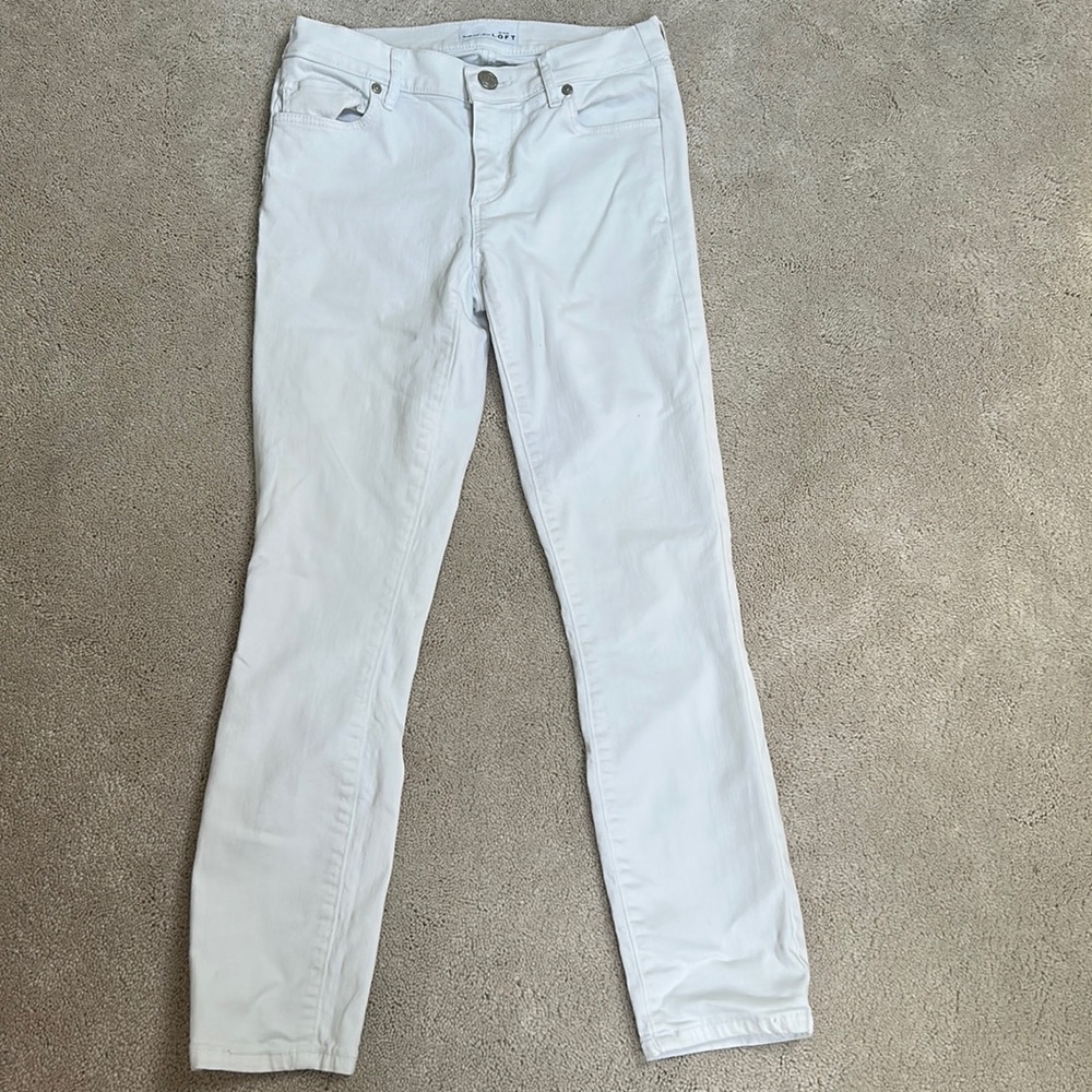 Loft White Jeans